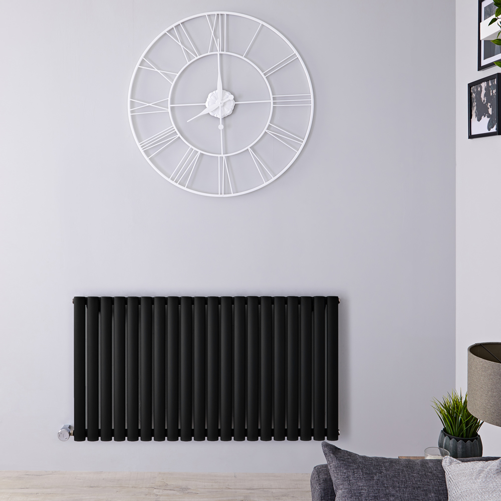 Designradiator Elektrisch Thermostatisch Horizontaal Zwart 63,5cm x 118cm | Revive