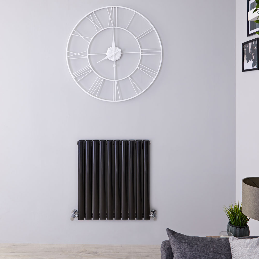 Revive Designradiator Horizontaal Zwart 63,5cm x 160cm x 7,8cm 932 Watt