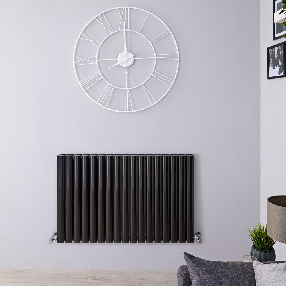 Revive Designradiator Horizontaal Zwart 63,5cm x 100cm x 7,8cm 1584 Watt