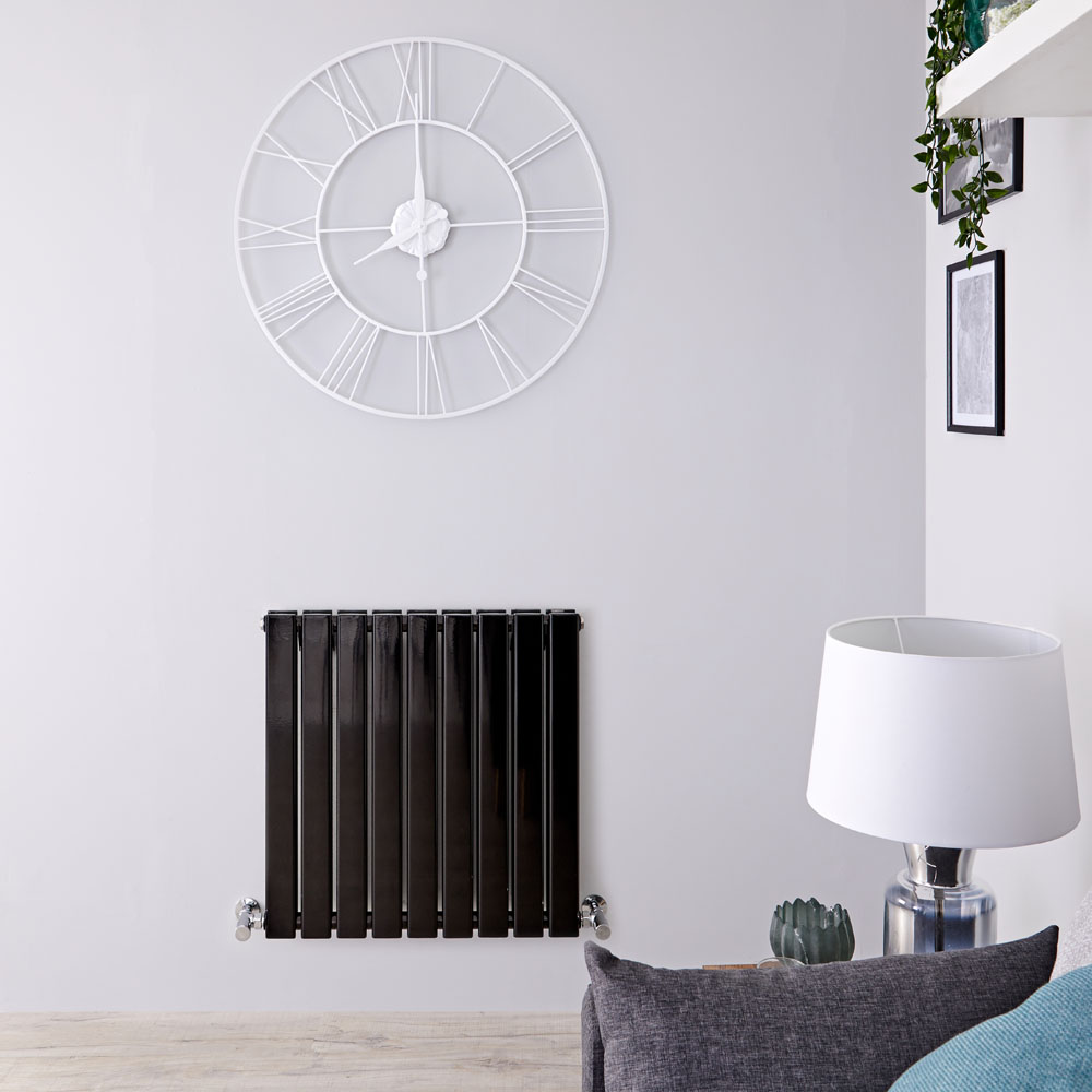 Delta Designradiator Horizontaal Zwart 63,5cm x 160cm x 5,8cm 860 Watt