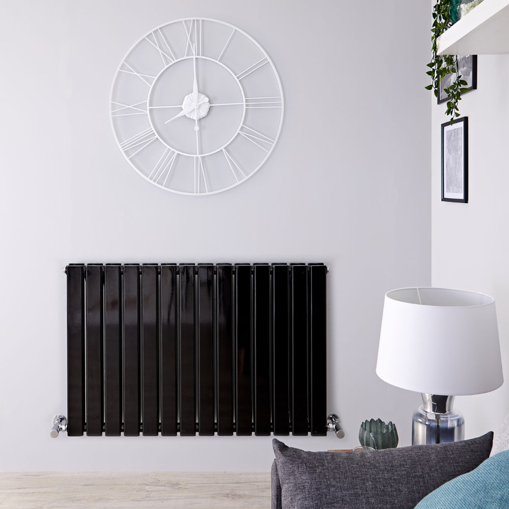 Delta Designradiator Horizontaal Zwart 63,5cm x 178cm x 5,8cm 1338 Watt
