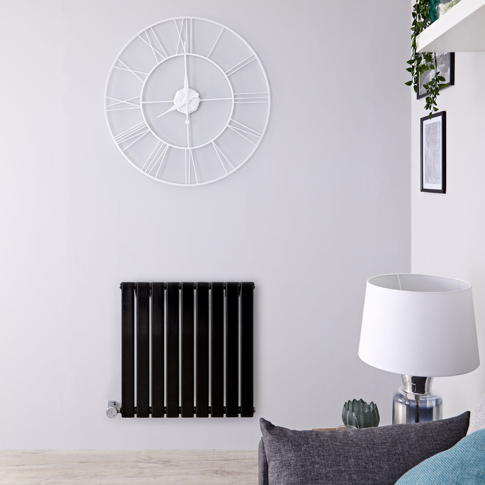 Designradiator Elektrisch Thermostatisch Horizontaal Zwart 63,5cm x 160cm | Delta