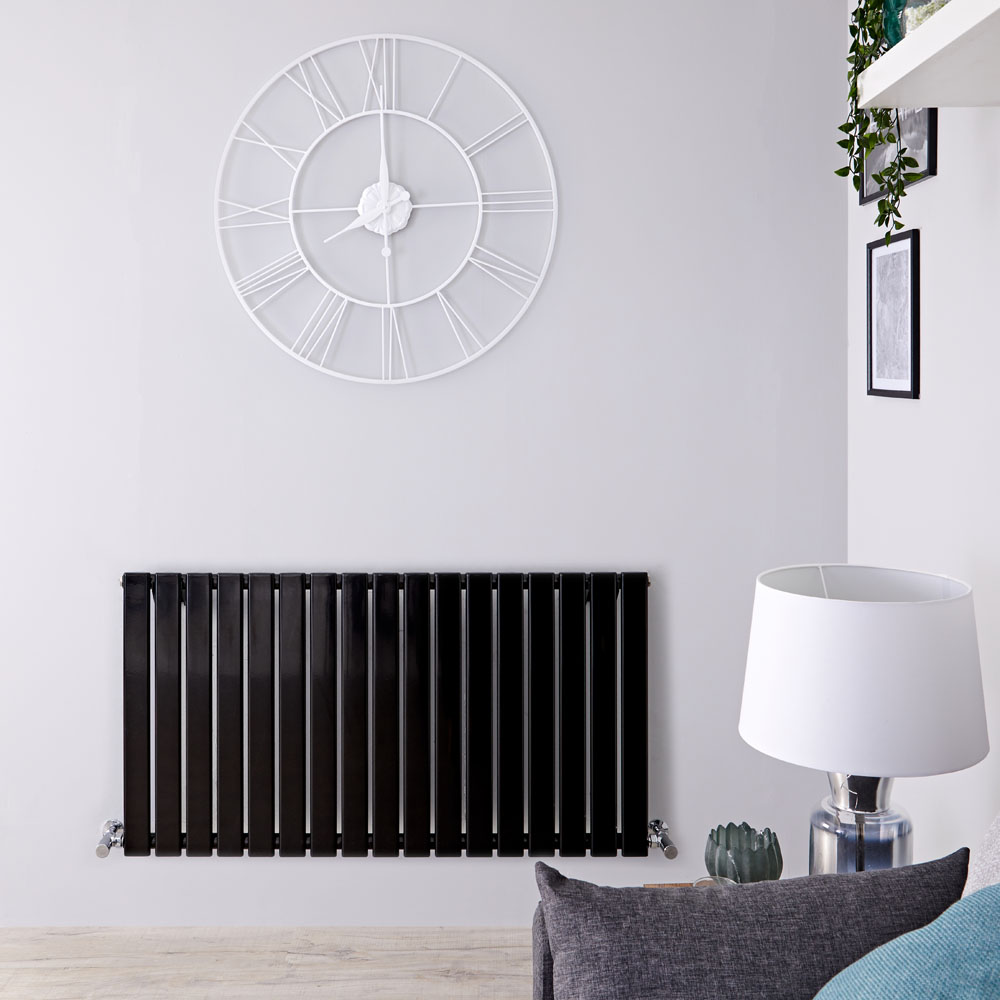 Delta Designradiator Horizontaal Zwart 63,5cm x 119cm x 4,6cm 1064 Watt