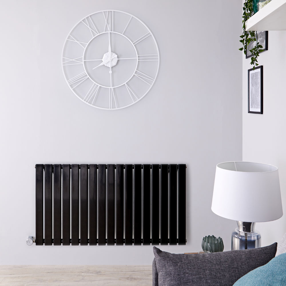 Designradiator Elektrisch Thermostatisch Horizontaal Zwart 63,5cm x 119cm | Delta