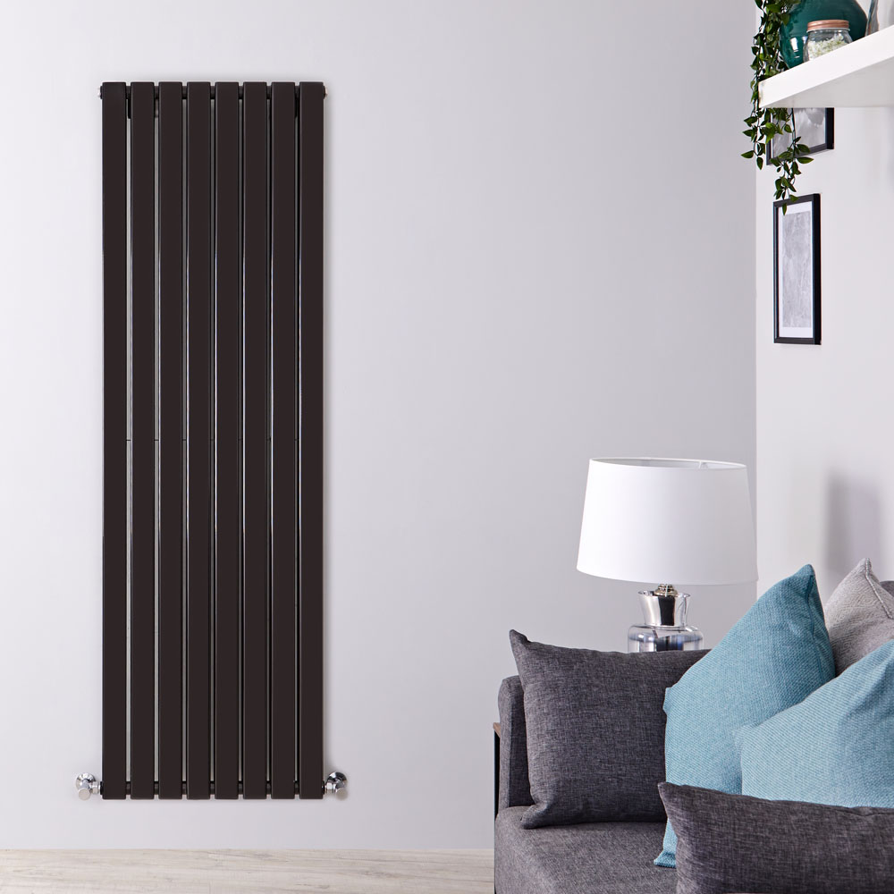 Delta Designradiator Verticaal Zwart 160cm x 56cm x 6cm 1764 Watt