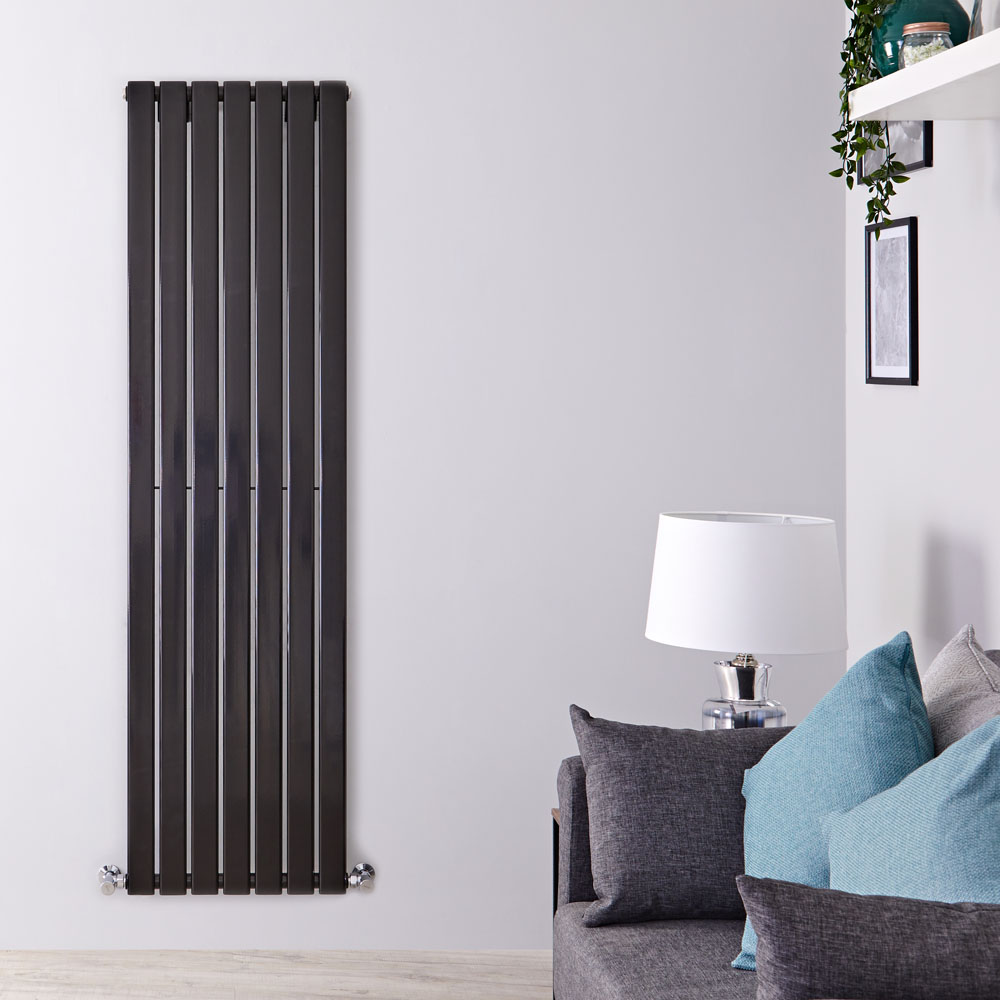 Delta Designradiator Verticaal Zwart 160cm x 118cm x 4,7cm 1026 Watt