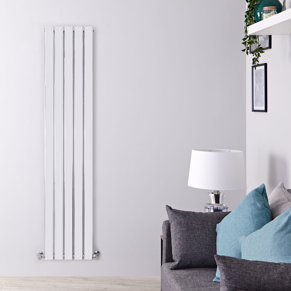 Delta Designradiator Verticaal Chroom 160cm x 37,5cm x 5cm 492 Watt