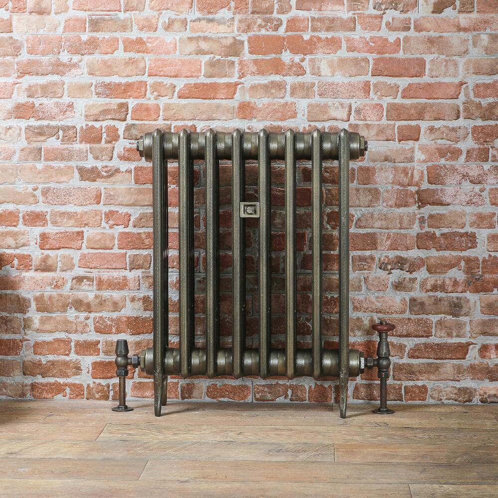 Gietijzeren Radiator Antiek Messing 66cm Hoog | Kies de Breedte | Victoria