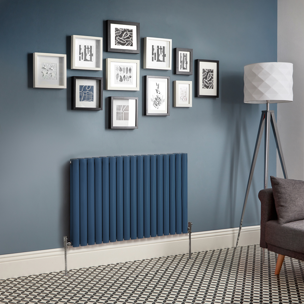 Designradiator Horizontaal Donkerblauw | Kies de Afmeting | Revive