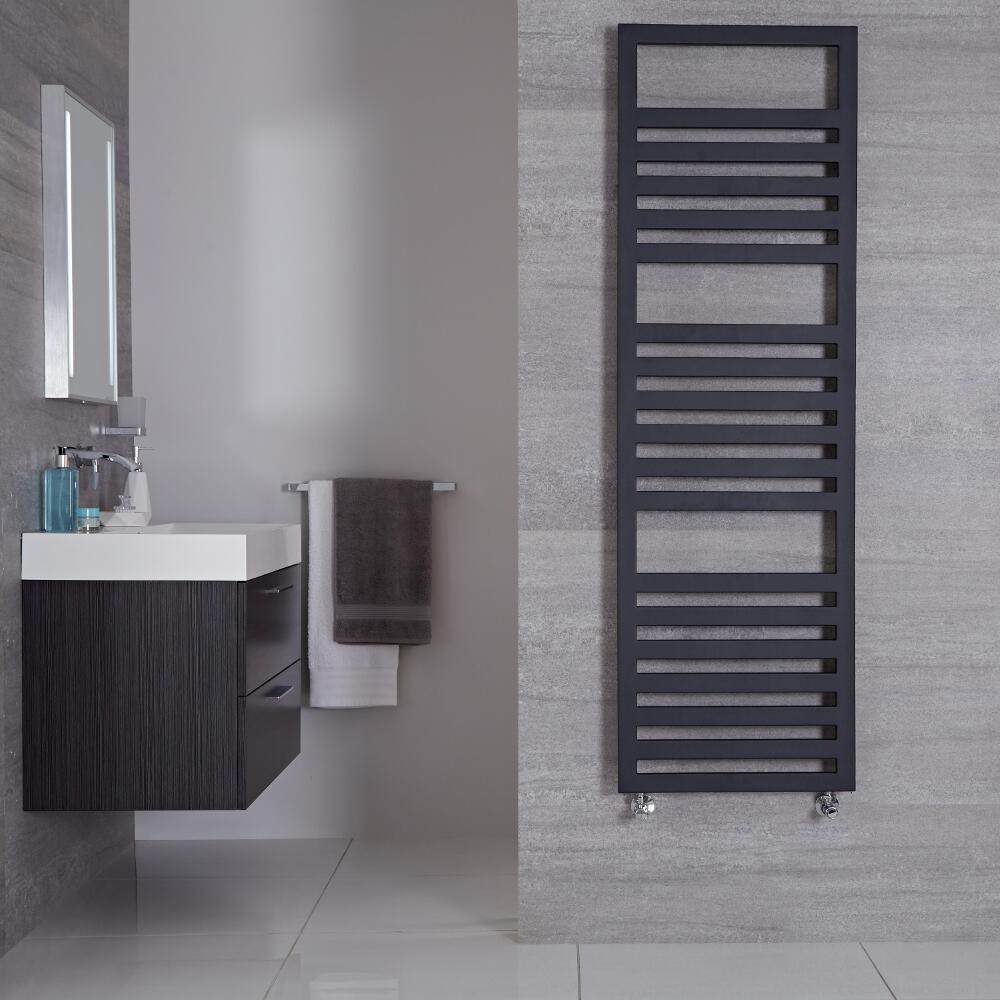 Ponza Designer Handdoekradiator Antraciet 160cm x 50cm 814Watt