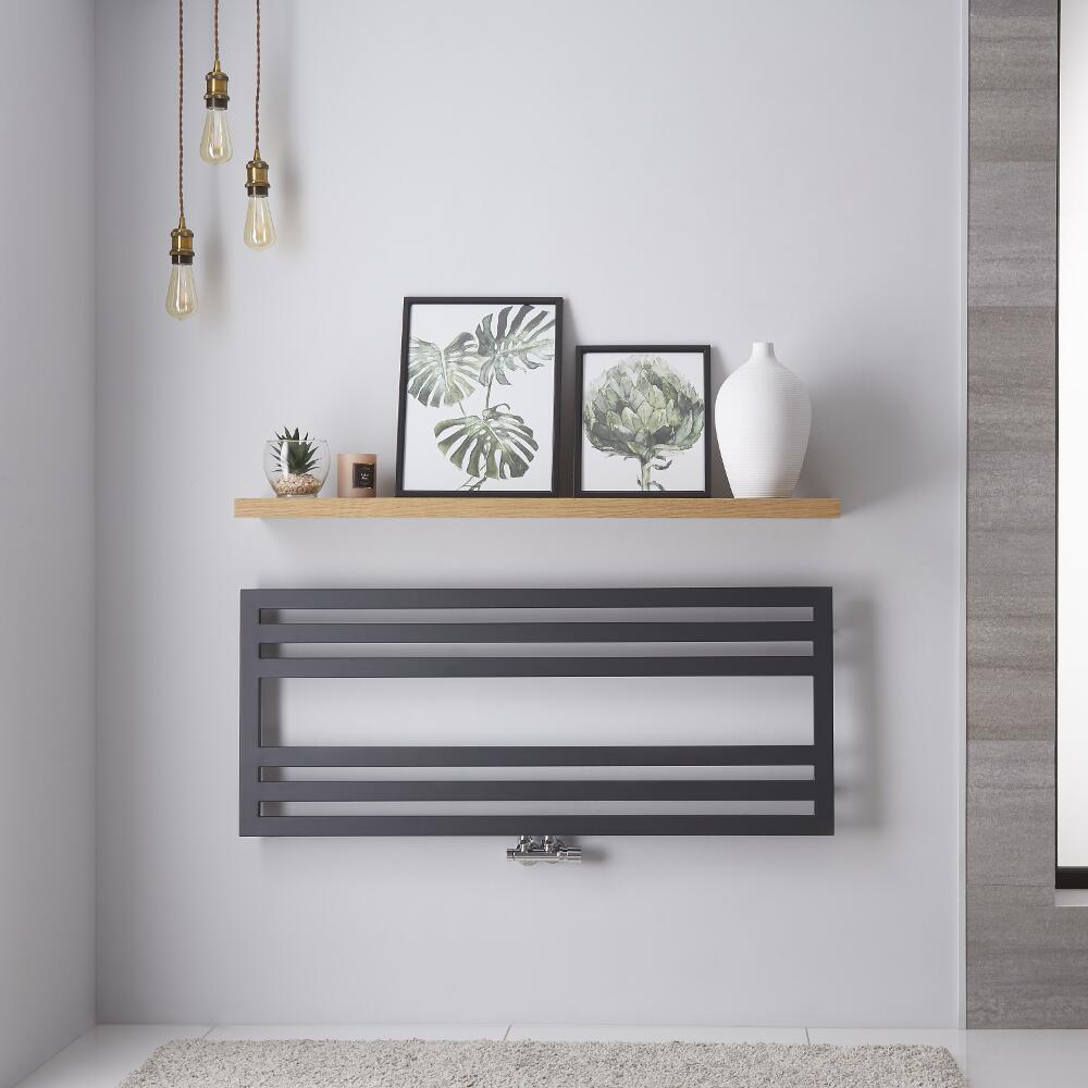 Ponza Designer Handdoekradiator Antraciet 50cm x 120cm 582Watt