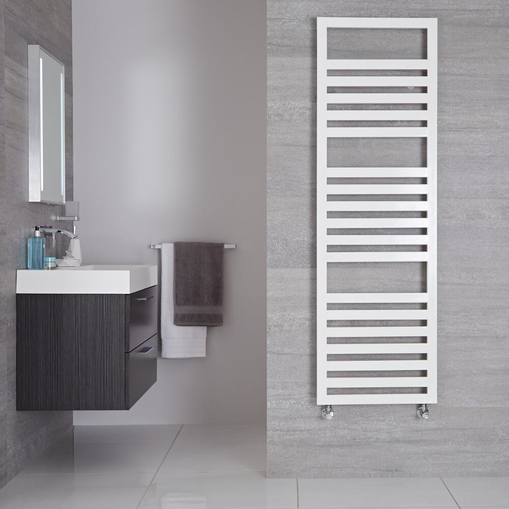 Ponza Designer Handdoekradiator Wit 160cm x 50cm 814Watt