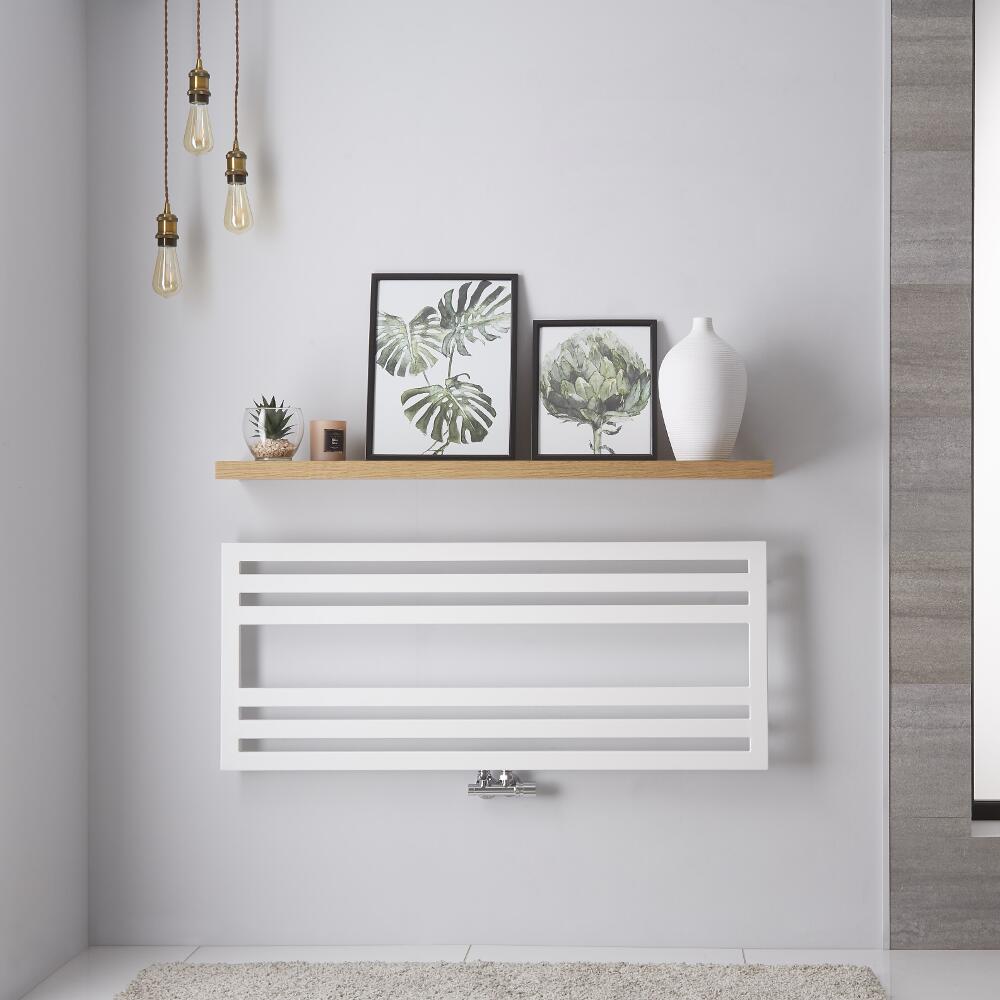 Ponza Designer Handdoekradiator Wit 50cm x 120cm 582Watt