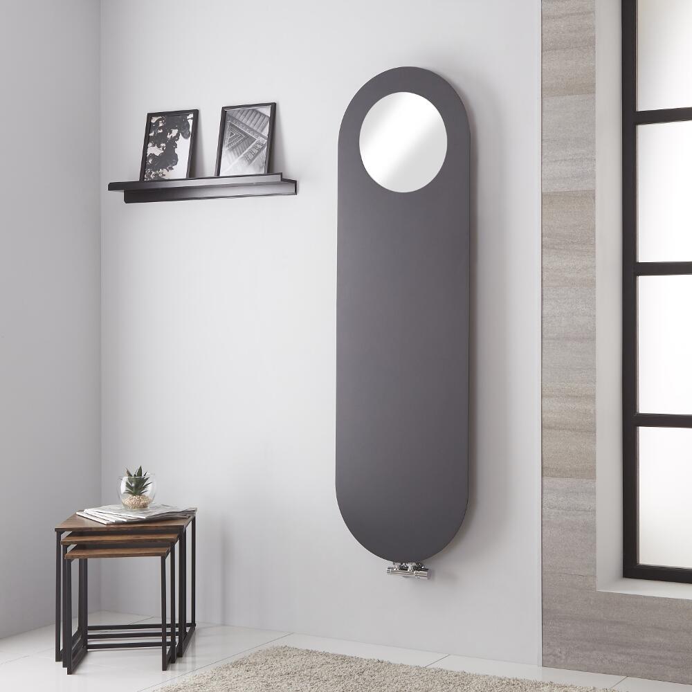 Atrani Spiegelradiator Verticaal Antraciet 159,5cm x 49 cm 729Watt