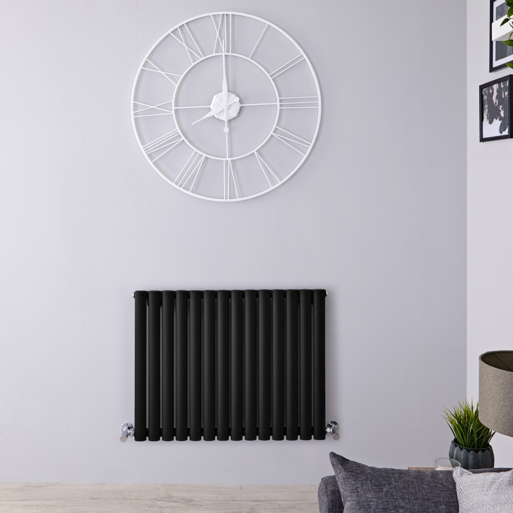 Designradiator Elektrisch Thermostatisch Horizontaal Zwart 63,5cm x 83,4cm | Revive