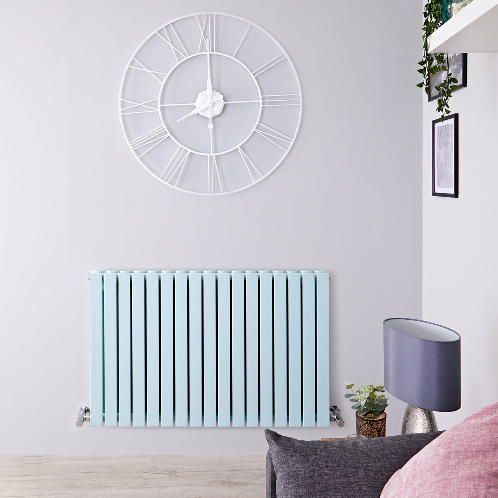 Sloane Designradiator Horizontaal Dubbel Paneel Mint Groen 63,5cm x 100cm x 7,1cm 1022 Watt