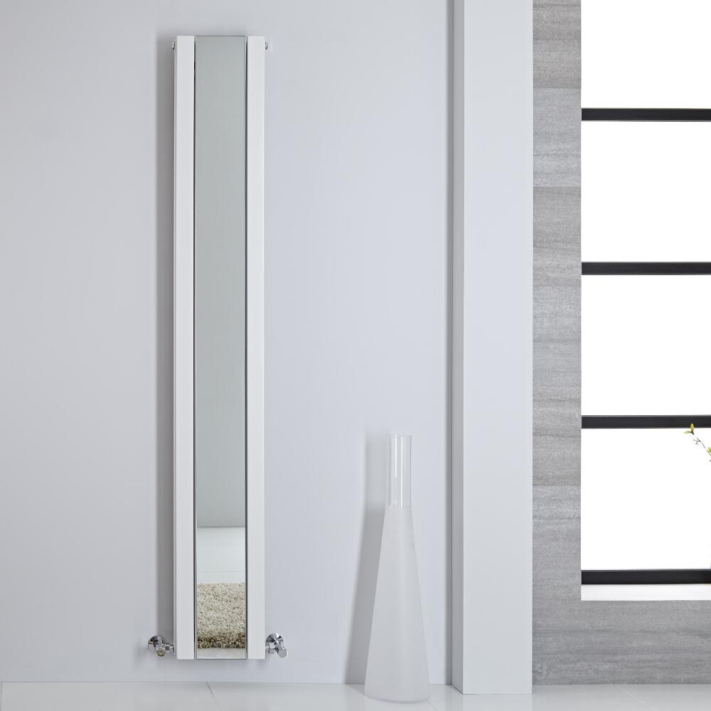 Sloane Spiegelradiator Verticaal Dubbelpaneel 180cm x 26,5cm x 7,2cm Wit 901Watt