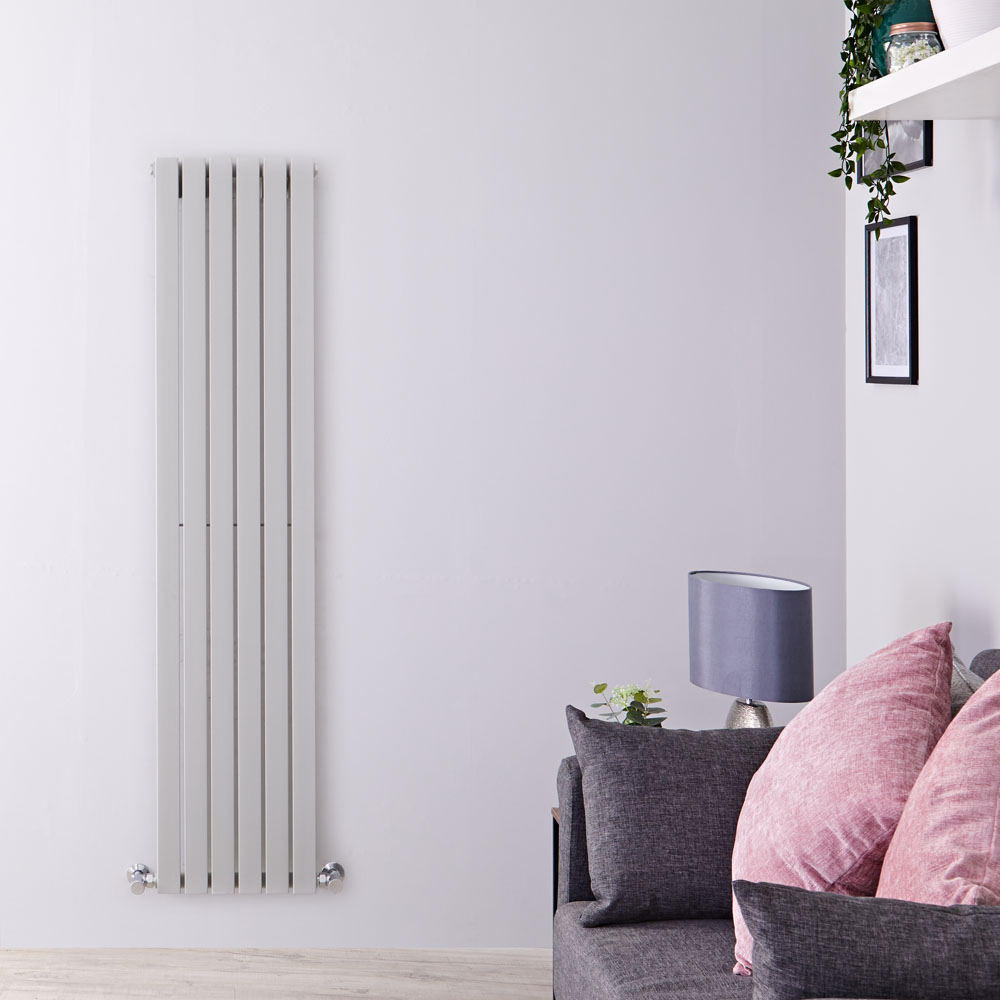 Sloane Designradiator Verticaal Zilver 160cm x 35,4cm x 5,4cm 861 Watt
