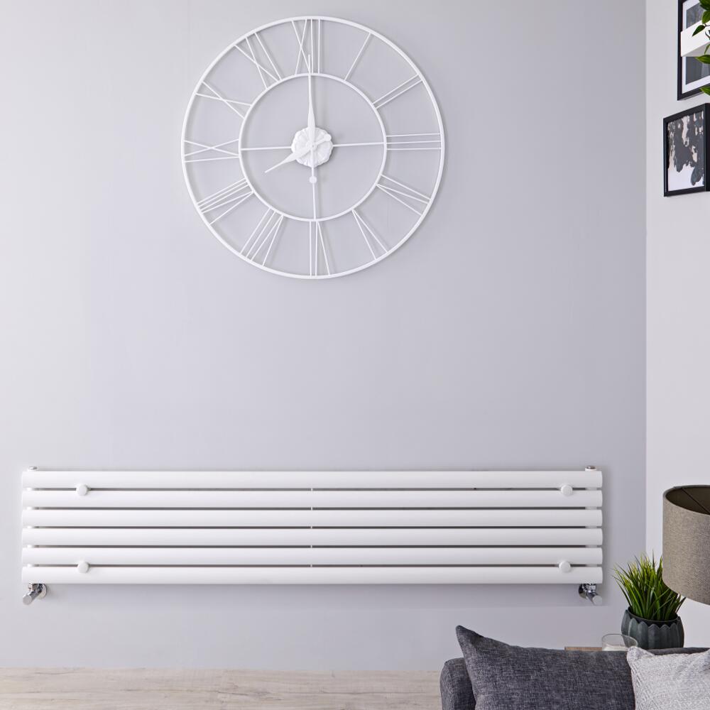 Revive Designradiator Horizontaal Wit 35,4cm x 160cm x 5,6cm 815 Watt