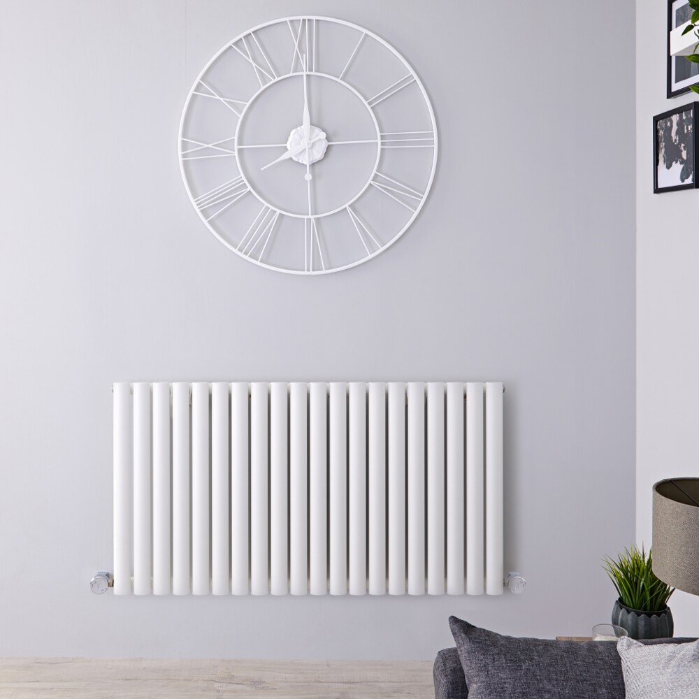 Designradiator Elektrisch Thermostatisch Horizontaal Wit 63,5cm x 118cm | Revive