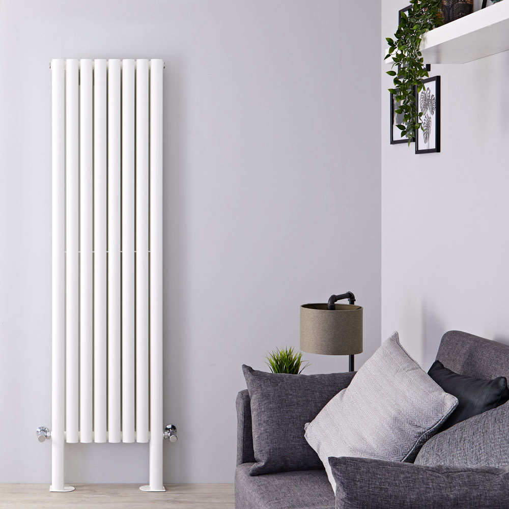 Revive Plus Designradiator Verticaal Met poten Wit 180cm x 47,2cm x 7,8cm 1638 Watt