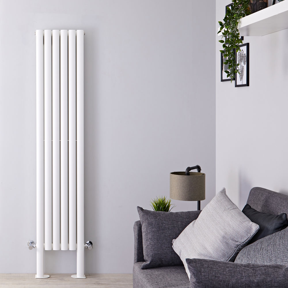 Revive Plus Designradiator Verticaal Met poten Wit 180cm x 35,4cm x 7,8cm 1228 Watt
