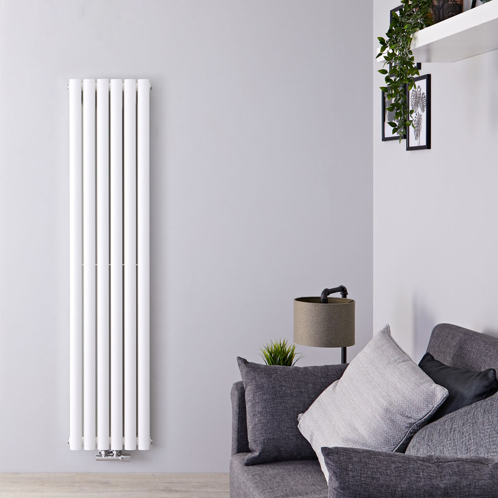 Revive Caldae Designradiator Verticaal Middenaansluiting Wit 160cm x 35,4cm x 7,8cm 1289 Watt