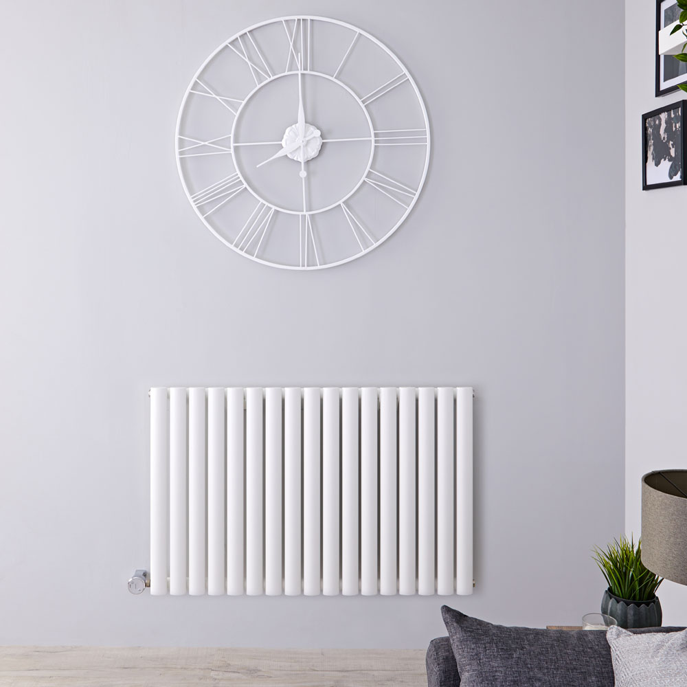 Designradiator Elektrisch Thermostatische Horizontaal Wit 63,5cm x 100cm | Revive