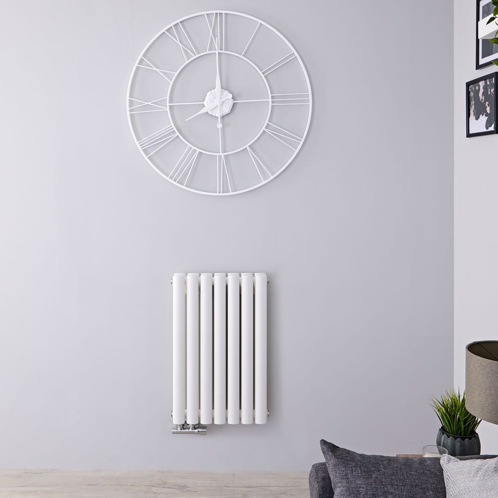 Revive Caldae Designradiator Horizontaal Onderaansluiting Wit 63,5cm x 41,5cm x 7,8cm 729 Watt