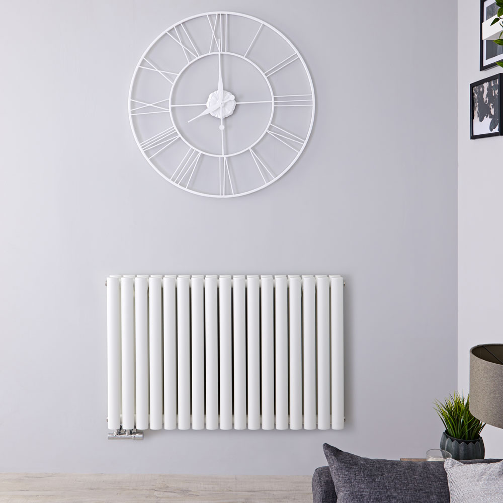 Revive Caldae Designradiator Horizontaal Onderaansluiting Wit 63,5cm x 100cm x 7,8cm 1773 Watt