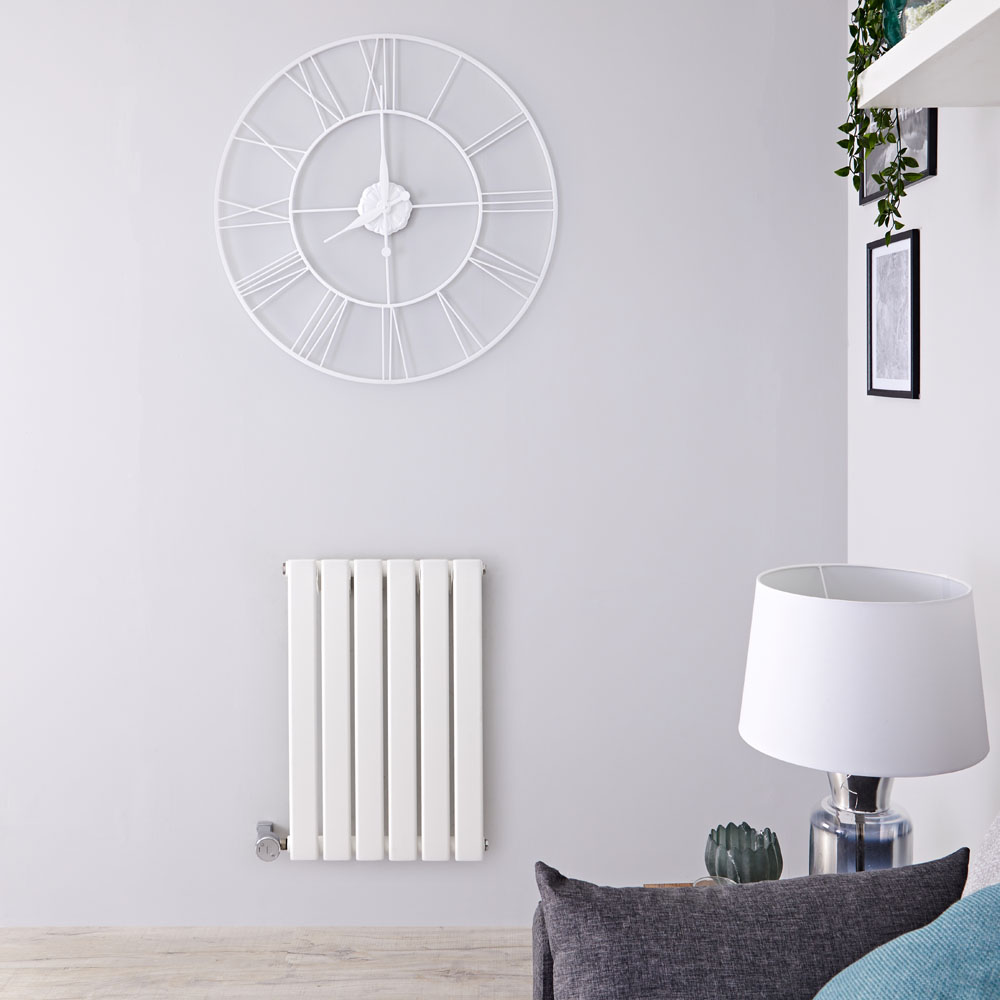Designradiator Elektrisch Thermostatisch Horizontaal Wit 63,5cm x 42cm | Delta