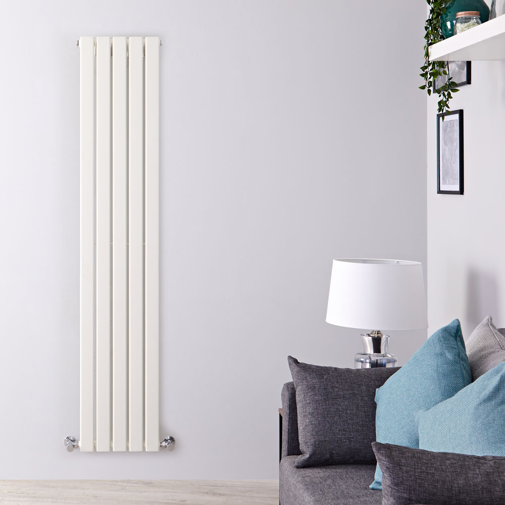 Delta Designradiator Verticaal Wit 160cm x 35cm x 4,7cm 733 Watt