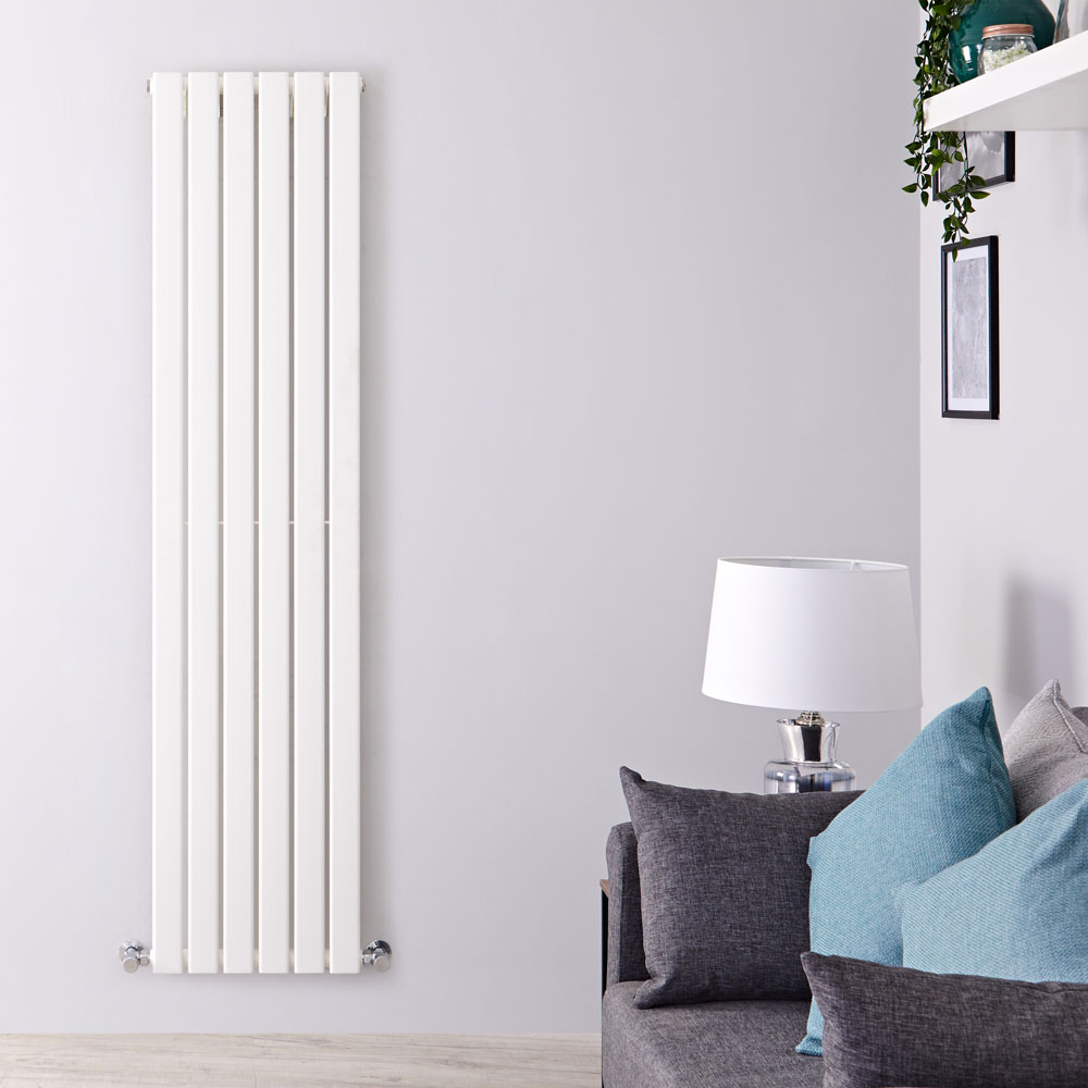 Delta Designradiator Verticaal Wit 160cm x 42cm x 4,7cm 879 Watt