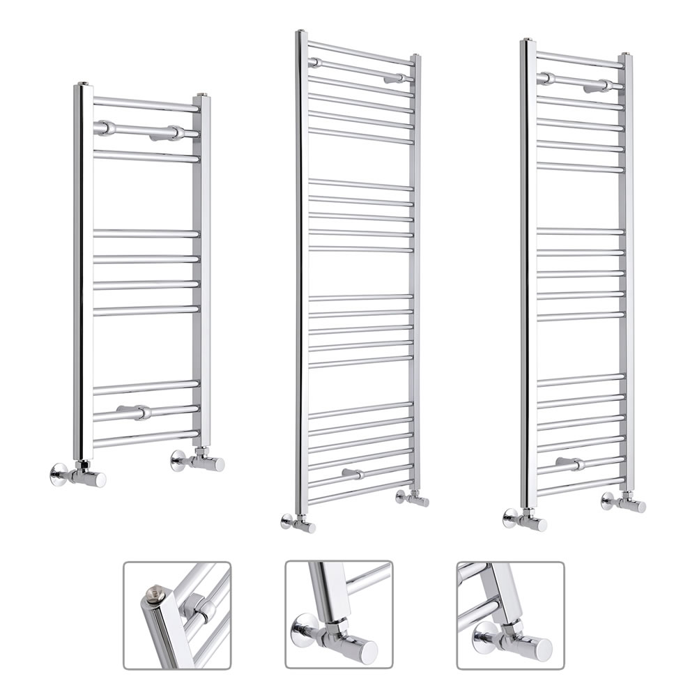 Hudson Reed Eco Handdoekradiator Chroom - Diverse Maten