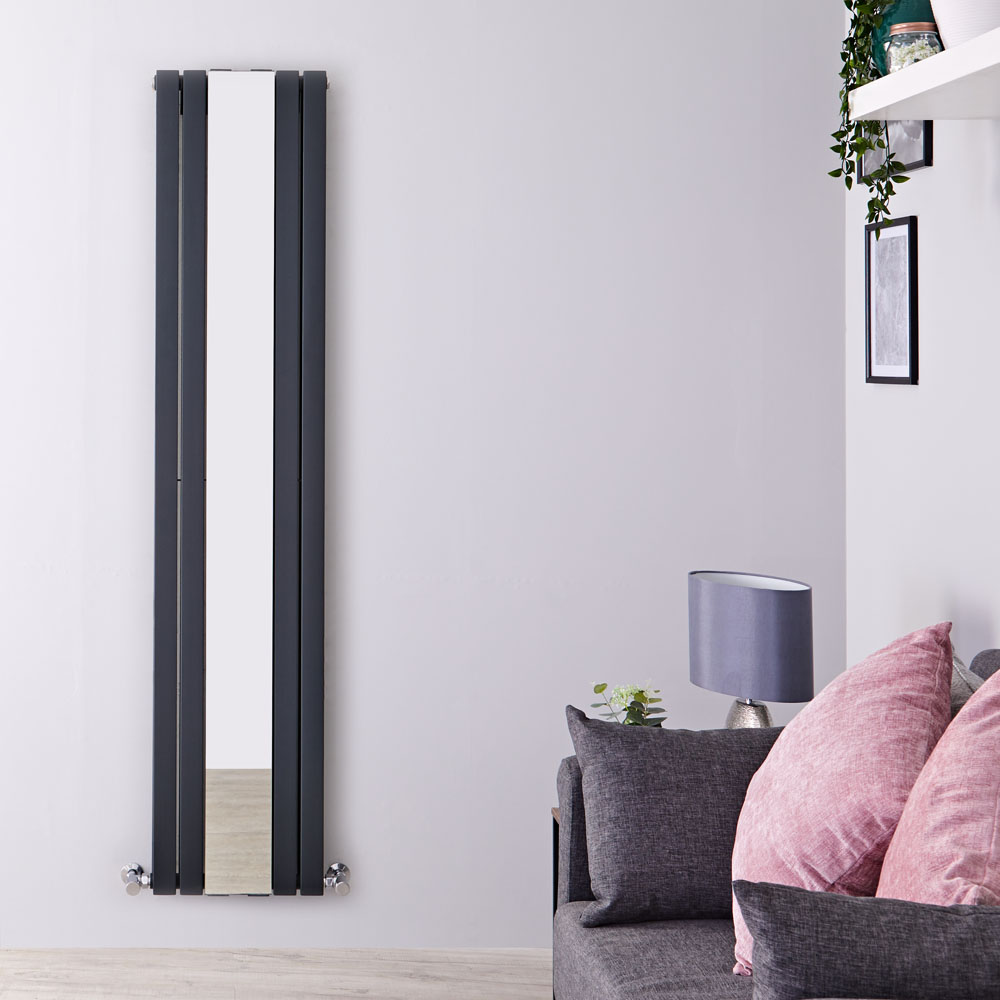 Sloane Designradiator Verticaal Antraciet 180cm x 38,1cm x 13cm 1682 Watt
