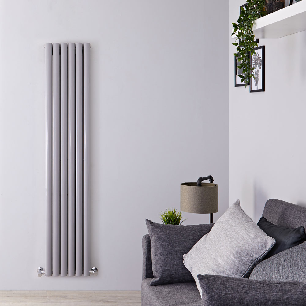 Revive Designradiator Verticaal Zilver 180cm x 35,4cm x 7,8cm 1385 Watt