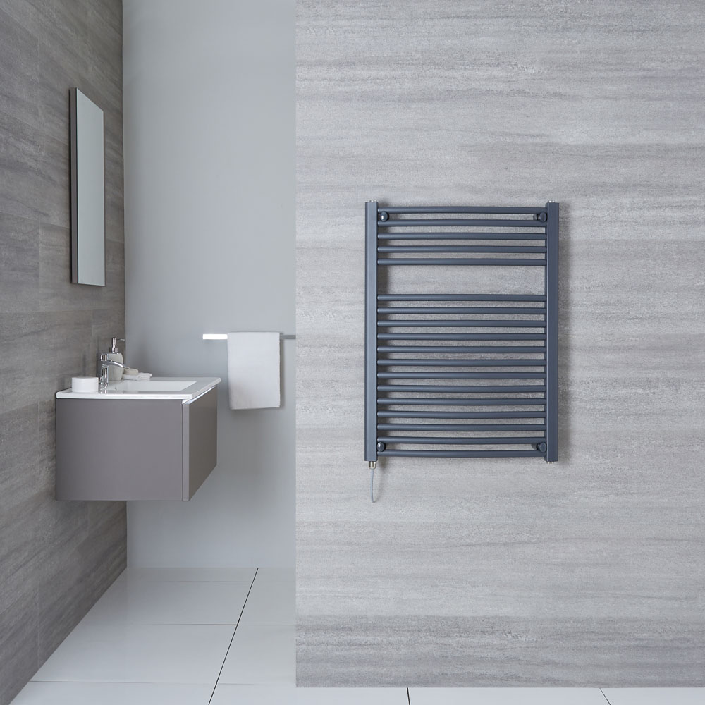 Loa Gebogen Handdoekradiator Antraciet 100cm x 60cm x 5,2cm 740 Watt
