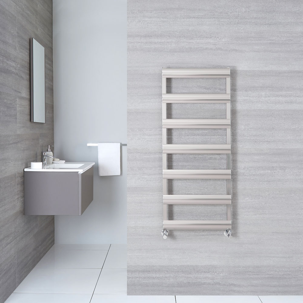 Gradus Designer Handdoekradiator Aluminium Geborsteld Chroom 119 x 50 x36cm 429 Watt