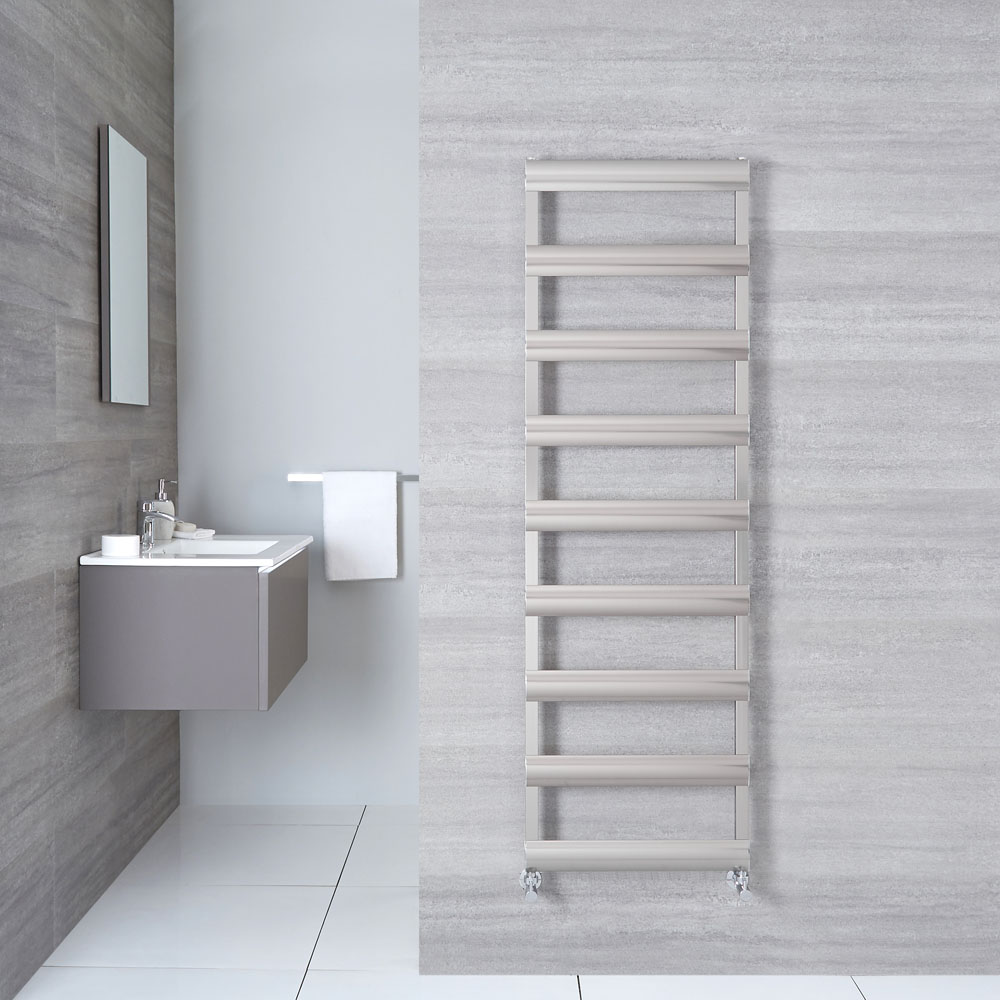 Gradus Designer Handdoekradiator Aluminium Geborsteld Chroom 159 x 50 x36 cm 552 Watt