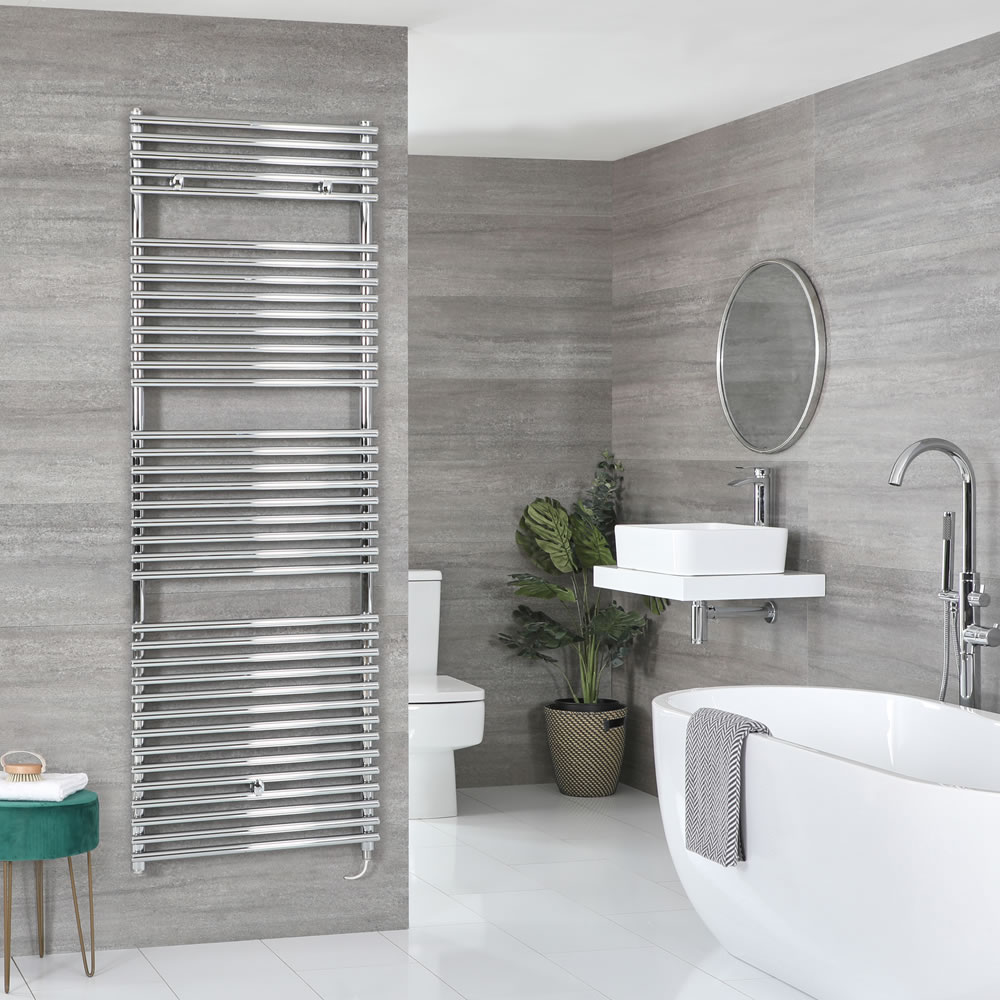 Handdoekradiator Elektrisch Chroom 173,8x45cm | Arno