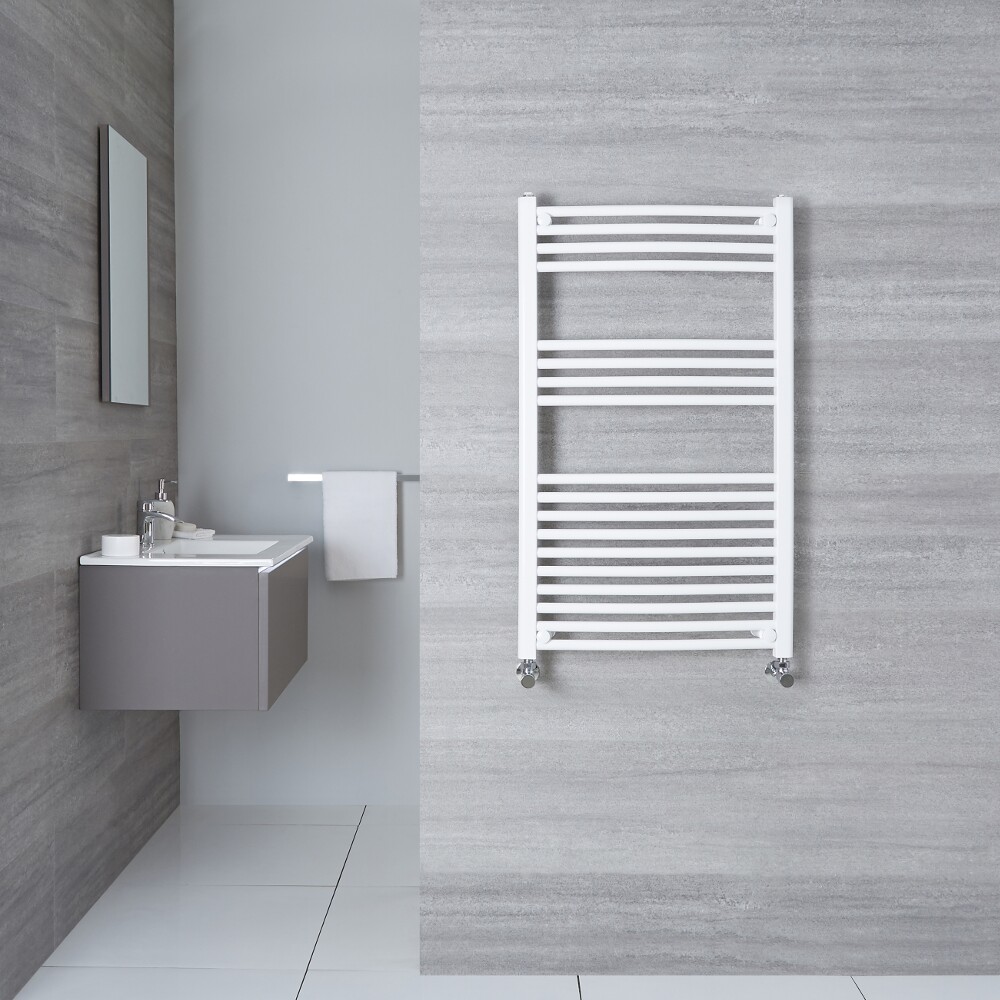 Etna Gebogen Handdoekradiator Wit 100cm x 50cm x 4,5cm 533 Watt