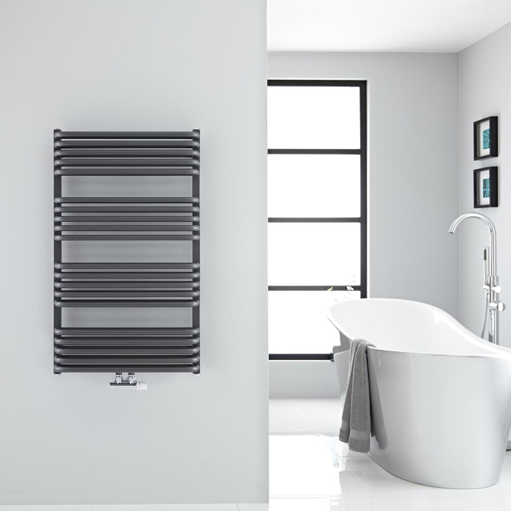 Arch Gebogen Handdoekradiator Antrraciet 100cm x 60cm x 10,1cm 1114 Watt