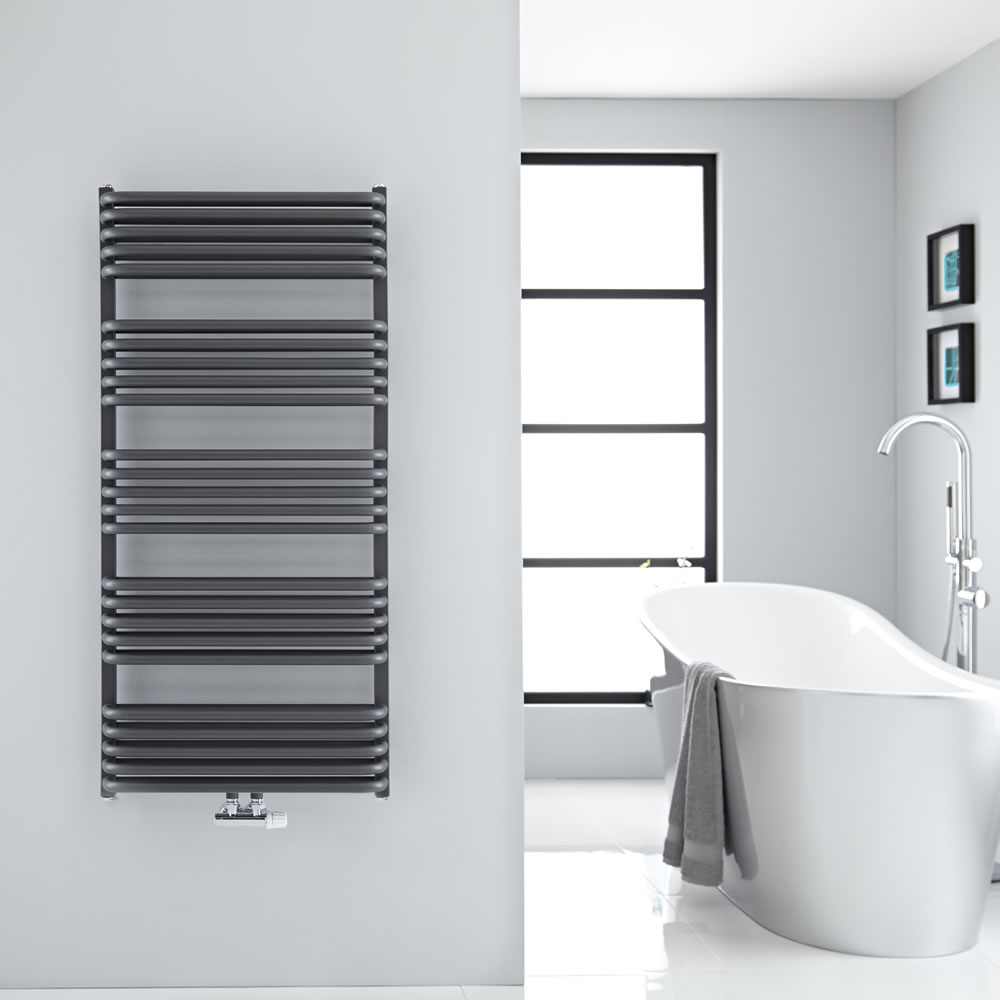 Arch Gebogen Handdoekradiator Antraciet 126,9cm x 60cm 1338Watts