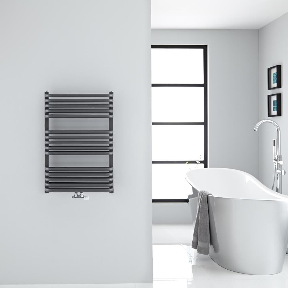 Arch Gebogen Handdoekradiator Antraciet 73,6cm x 50cm x 10,1cm 752 Watt