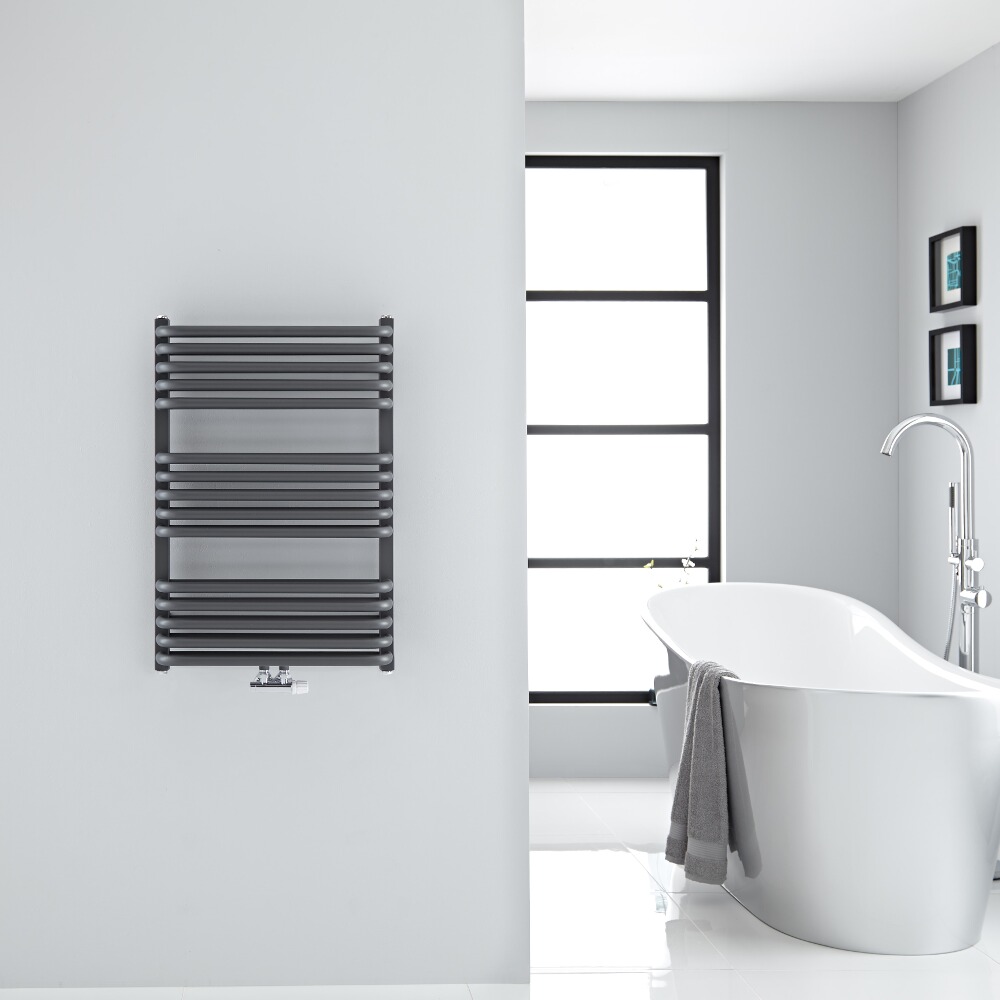 Arch Gebogen Handdoekradiator Antraciet 73,6cm x 50cm x 10,1cm 752 Watt