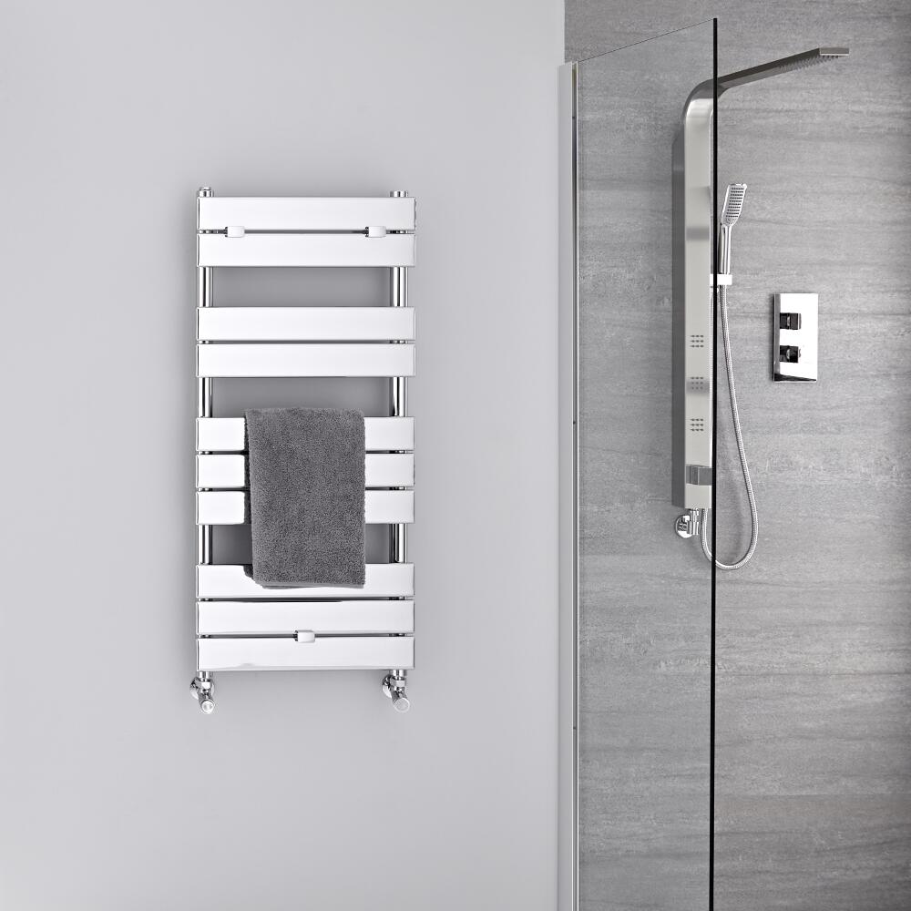 Lustro Verchroomd Handdoekradiator Staal Chroom 100cm x 45cm x4,5cm 310Watt