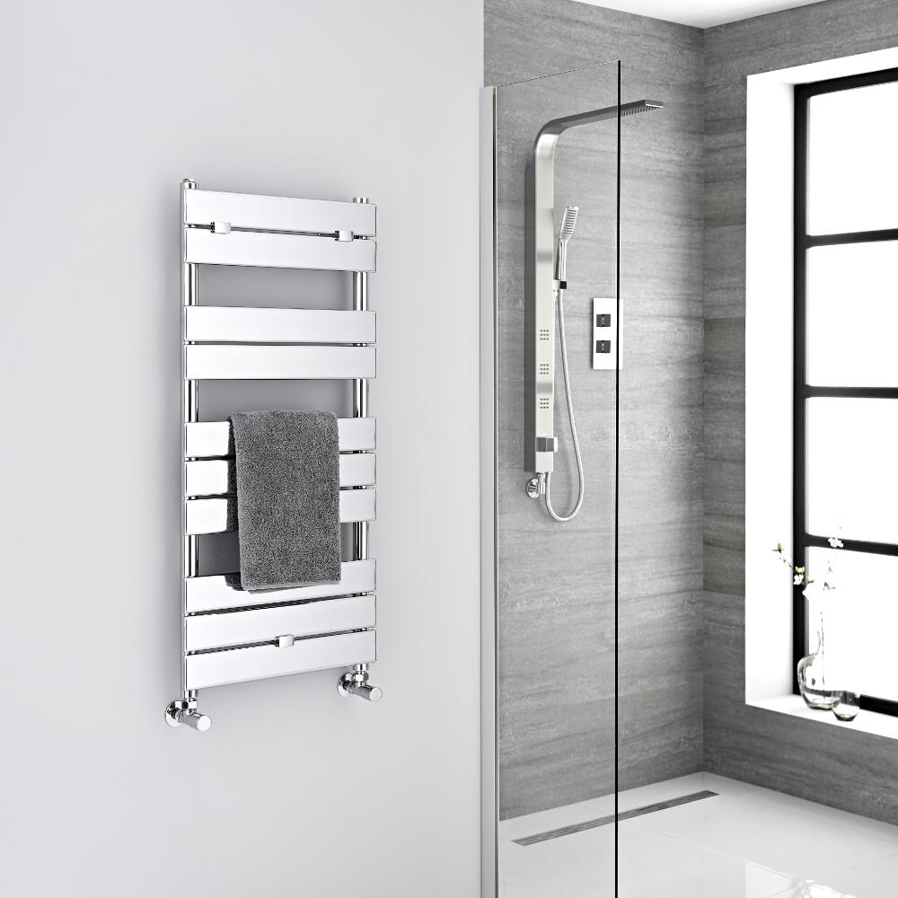 Lustro Verchroomd Handdoekradiator Staal Chroom 100cm x 45cm x4,5cm 310Watt