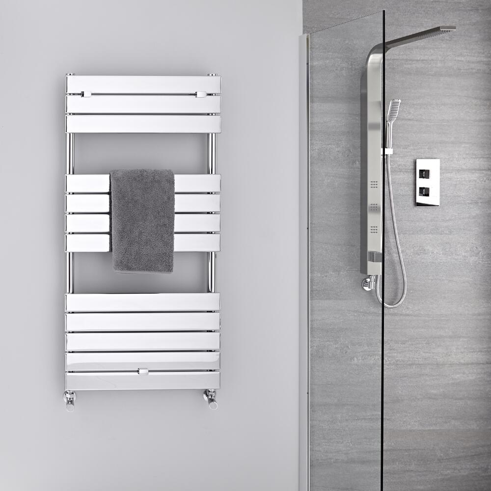 Lustro Verchroomd Handdoekradiator Staal Chroom 121,3cm x 60cm x 4,5cm 464 Watt