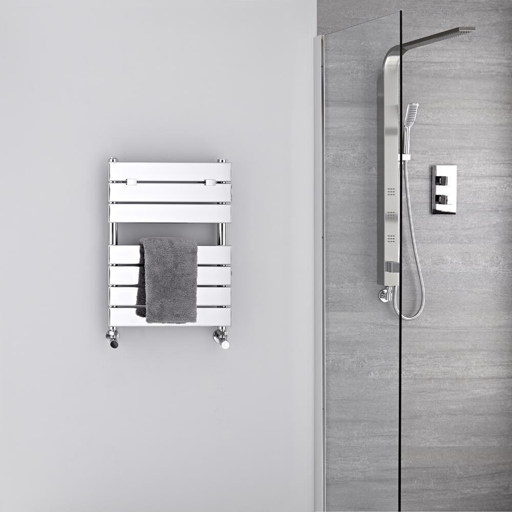 Lustro Verchroomd Handdoekradiator Staal Chroom 62cm x 45cm 4,5cm 209Watt