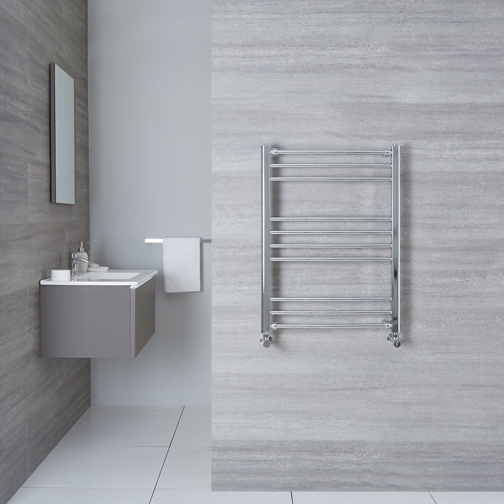Eco Gebogen Handdoekradiator Chroom 80cm x 60cm x 3cm 276 Watt